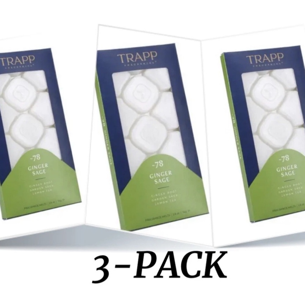 Ginger Sage White Candles - 3 Pack